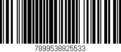 Código de barras (EAN, GTIN, SKU, ISBN): '7899538925533'