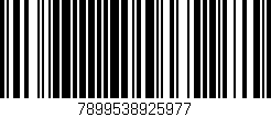 Código de barras (EAN, GTIN, SKU, ISBN): '7899538925977'