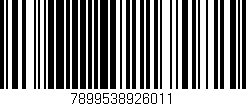 Código de barras (EAN, GTIN, SKU, ISBN): '7899538926011'