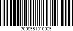 Código de barras (EAN, GTIN, SKU, ISBN): '7899551910035'
