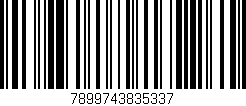 Código de barras (EAN, GTIN, SKU, ISBN): '7899743835337'