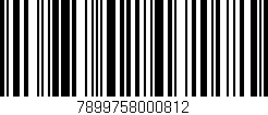 Código de barras (EAN, GTIN, SKU, ISBN): '7899758000812'