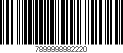 Código de barras (EAN, GTIN, SKU, ISBN): '7899998982220'