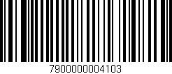 Código de barras (EAN, GTIN, SKU, ISBN): '7900000004103'