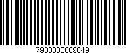 Código de barras (EAN, GTIN, SKU, ISBN): '7900000009849'