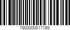 Código de barras (EAN, GTIN, SKU, ISBN): '7900000017189'