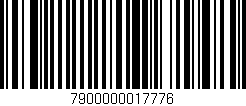 Código de barras (EAN, GTIN, SKU, ISBN): '7900000017776'