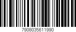 Código de barras (EAN, GTIN, SKU, ISBN): '7908035611990'