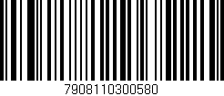 Código de barras (EAN, GTIN, SKU, ISBN): '7908110300580'