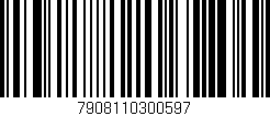 Código de barras (EAN, GTIN, SKU, ISBN): '7908110300597'