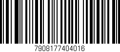 Código de barras (EAN, GTIN, SKU, ISBN): '7908177404016'
