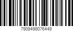 Código de barras (EAN, GTIN, SKU, ISBN): '7909498076449'