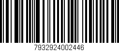 Código de barras (EAN, GTIN, SKU, ISBN): '7932924002446'