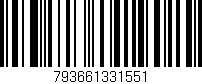 Código de barras (EAN, GTIN, SKU, ISBN): '793661331551'