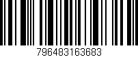 Código de barras (EAN, GTIN, SKU, ISBN): '796483163683'