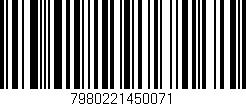 Código de barras (EAN, GTIN, SKU, ISBN): '7980221450071'