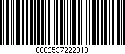 Código de barras (EAN, GTIN, SKU, ISBN): '8002537222810'