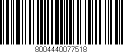 Código de barras (EAN, GTIN, SKU, ISBN): '8004440077518'