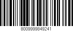 Código de barras (EAN, GTIN, SKU, ISBN): '8009999849241'