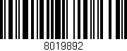 Código de barras (EAN, GTIN, SKU, ISBN): '8019892'