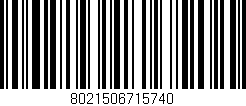Código de barras (EAN, GTIN, SKU, ISBN): '8021506715740'