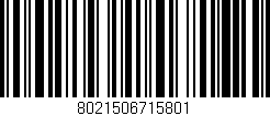 Código de barras (EAN, GTIN, SKU, ISBN): '8021506715801'