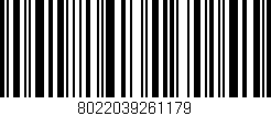 Código de barras (EAN, GTIN, SKU, ISBN): '8022039261179'