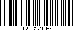 Código de barras (EAN, GTIN, SKU, ISBN): '8022362210356'