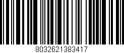 Código de barras (EAN, GTIN, SKU, ISBN): '8032621383417'