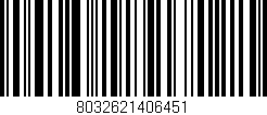 Código de barras (EAN, GTIN, SKU, ISBN): '8032621406451'