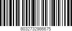 Código de barras (EAN, GTIN, SKU, ISBN): '8032732986675'