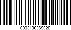 Código de barras (EAN, GTIN, SKU, ISBN): '8033100869828'