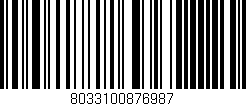 Código de barras (EAN, GTIN, SKU, ISBN): '8033100876987'