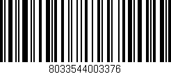 Código de barras (EAN, GTIN, SKU, ISBN): '8033544003376'
