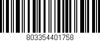 Código de barras (EAN, GTIN, SKU, ISBN): '803354401758'