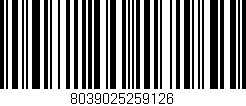 Código de barras (EAN, GTIN, SKU, ISBN): '8039025259126'