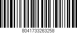 Código de barras (EAN, GTIN, SKU, ISBN): '8041733263258'