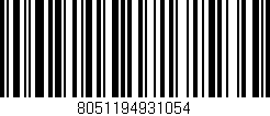 Código de barras (EAN, GTIN, SKU, ISBN): '8051194931054'