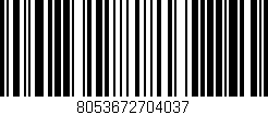 Código de barras (EAN, GTIN, SKU, ISBN): '8053672704037'