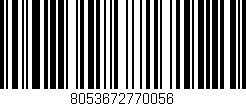 Código de barras (EAN, GTIN, SKU, ISBN): '8053672770056'