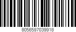 Código de barras (EAN, GTIN, SKU, ISBN): '8056597039918'