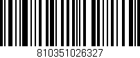 Código de barras (EAN, GTIN, SKU, ISBN): '810351026327'