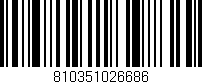 Código de barras (EAN, GTIN, SKU, ISBN): '810351026686'