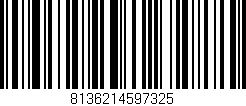 Código de barras (EAN, GTIN, SKU, ISBN): '8136214597325'