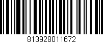 Código de barras (EAN, GTIN, SKU, ISBN): '813928011672'