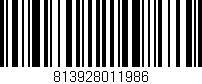 Código de barras (EAN, GTIN, SKU, ISBN): '813928011986'