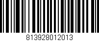 Código de barras (EAN, GTIN, SKU, ISBN): '813928012013'