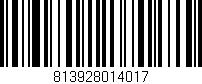 Código de barras (EAN, GTIN, SKU, ISBN): '813928014017'