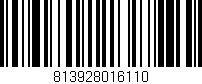 Código de barras (EAN, GTIN, SKU, ISBN): '813928016110'