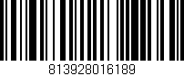 Código de barras (EAN, GTIN, SKU, ISBN): '813928016189'